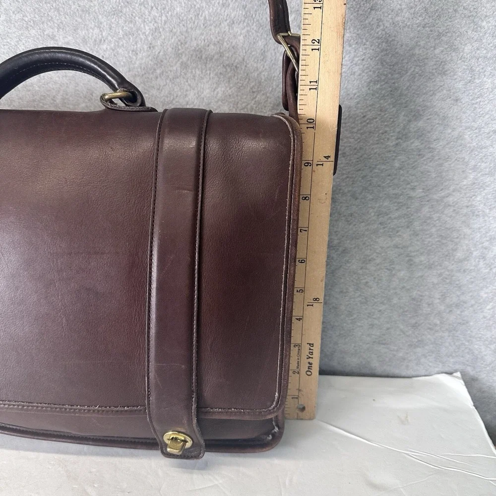 COACH Vintage Briefcase Essex Bag 5275 Mahogany Brown Leather Metropolitan USA